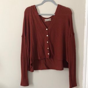 Maroon Urban Outfitters Cardigan